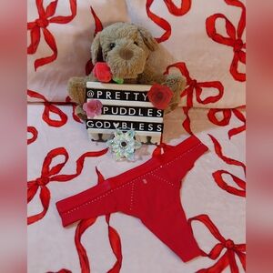 ❤️ XXL VS Cotton Logo Micro Shine Thong Panty ❤️